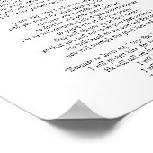 Psalm 91 Schrift Der Herr ist meine Zuflucht Poster (Ecke)