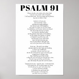 Psalm 91 Schrift Der Herr ist meine Zuflucht Poster