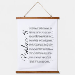 Psalm 91 Schriftart Bibel Verses Holzrolle Wandteppich Mit Holzrahmen