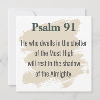 Psalm 91-Schriftkarte – Drucken oder Herunterladen Einladung
