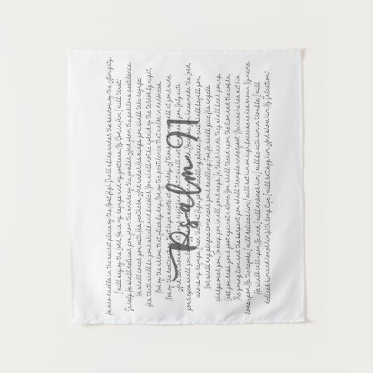 Psalm 91 Scripture Art Script Briefe Tapestry Wandteppich (Vorderseite)
