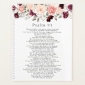 Psalm 91 Scripture Burgundy Blush Bloral Planer (Vorderseite)