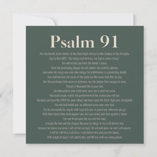Psalm 91 Scripture Card – Print or Download Einladung (Rückseite)