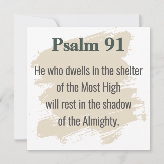 Psalm 91 Scripture Card – Print or Download Einladung (Vorderseite)