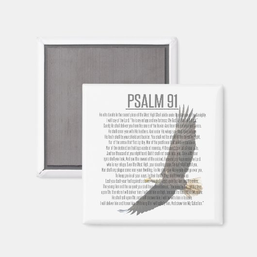 Psalm 91 Scripture Eagle Magnet für Zuhause oder O (Vorderseite/Rückseite)