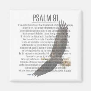 Psalm 91 Scripture Eagle Magnet für Zuhause oder O
