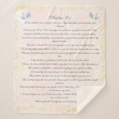 Psalm 91, Scripture & Eukalyptus-Blätter, Blush Sherpadecke (Vorderseite)