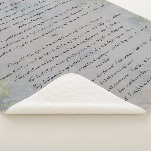 Psalm 91, Scripture & Eukalyptus-Blätter, grün Sherpadecke (3/4)