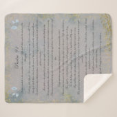 Psalm 91, Scripture & Eukalyptus-Blätter, grün Sherpadecke (Vorderseite (Horizontal))