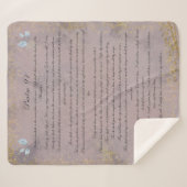 Psalm 91, Scripture & Eukalyptus-Blätter, Lila Sherpadecke (Vorderseite (Horizontal))