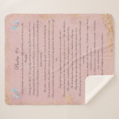 Psalm 91, Scripture & Eukalyptus-Blätter, rosa Sherpadecke (Vorderseite (Horizontal))
