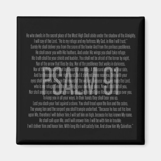 Psalm 91 Scripture Magnet für Zuhause oder Office (Vorne)