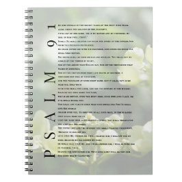 Psalm 91 Soft-Weiß-Blumen-Christen-Journal Notizblock