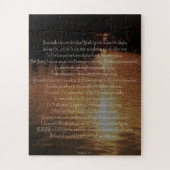 Psalm 91, Sonnenuntergang auf Wasser Herausforderu Puzzle (Vertikal)
