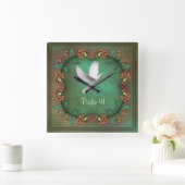 Psalm 91 Square Quadratische Wanduhr (Zuhause)