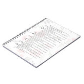 Psalm 91 Typografie Christlich Floral Journal Notizblock (Linke Seite)