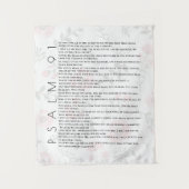 Psalm 91 Typografie Christlich Wandteppich (Vorderseite)