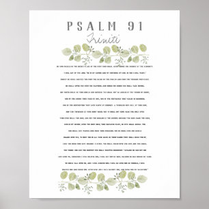 Psalm 91 über Ihr Kind Eukalyptus-Blätter nach Maß Poster