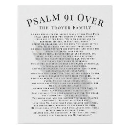 Psalm 91 über Ihren Familiennamen Künstlicher Leinwanddruck