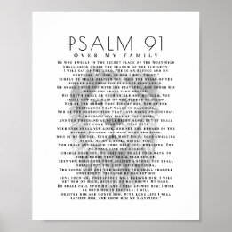 Psalm 91 über meinem Familienoberhaupt Christlich Poster