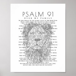 Psalm 91 über meinem Familienoberhaupt Christlich Poster