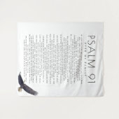 Psalm 91 Verse über meinen Christlichen Adler Wandteppich (Vorderseite (Horizontal))