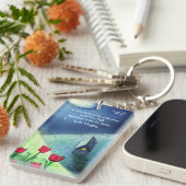 Psalm 91 Verses 1&2 (weißer Text) Akryllischer Sch Schlüsselanhänger (Vorderseite rechts)