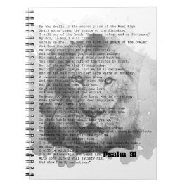 Psalm 91 Vintages Aquarellbläserblatt Notizblock