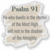 Psalm 91 Vinyl Aufkleber – Wer in der Zuflucht (Vorderseite)