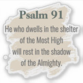 Psalm 91 Vinyl Sticker – He Who Dwells (Vorderseite)