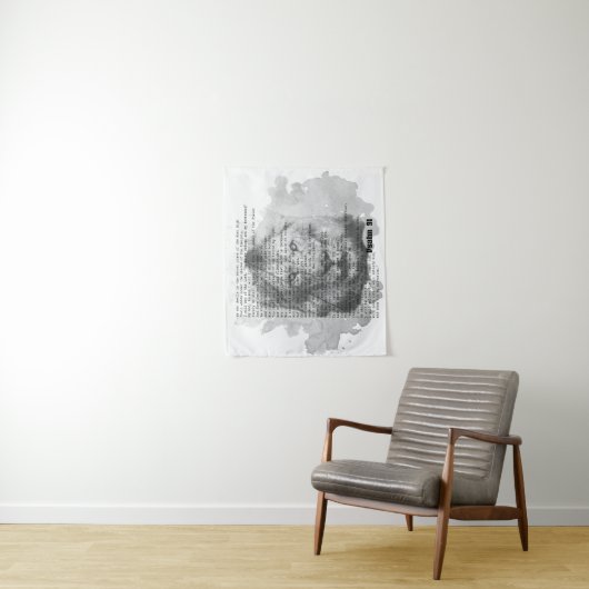 Psalm 91 Wall Art Black and White Lion Tapestry Wandteppich (Beispiel)