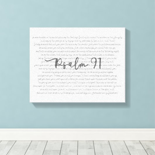 Psalm 91 Wall Art Scripture Leinwand Design (Insitu (Holzboden))