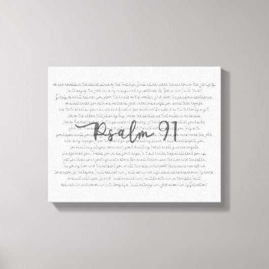 Psalm 91 Wall Art Scripture Leinwand Design (Vorderseite)