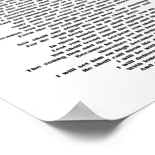 Psalm 91 Wanddekoration für Ihr Familienposter Pri Poster (Ecke)