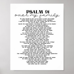 Psalm 91 Wanddekoration für Ihre Familie Poster Dr