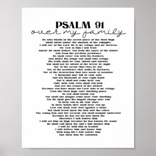 Psalm 91 Wanddekoration für Ihre Familie Poster Dr