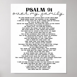 Psalm 91 Wanddekoration für Ihre Familie Poster Dr