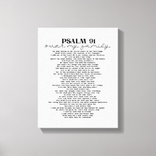 Psalm 91 Wanddekoration über Ihrer Familie Leinwanddruck