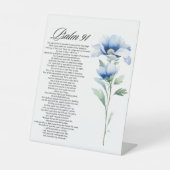 Psalm 91 Watercolor Blue Blume Bible Scriptures Sockelschild (Vorderseite)