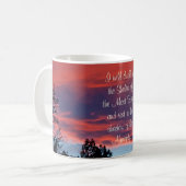 Psalm 91 werde ich in dem geheimen Ort, Sunset woh Kaffeetasse (Vorderseite Links)