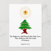 Psalm 92:12-13 Zeder des Libanon Maronite Post Car Postkarte (Vorderseite)