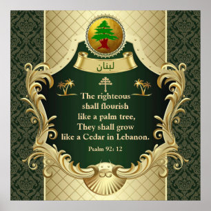 Psalm 92:12 Maronite Church Cedar of Libanon Poster
