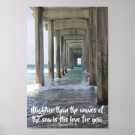Psalm 93:4 Art Print Poster (Vorne)