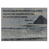 Psalm 93:4 Der Herr auf Hoch ist mächtig... Schneidebrett (Vorderseite)