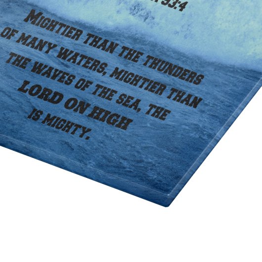 Psalm 93:4 Mächtiger als die Gewitter vieler .... Schneidebrett (Ecke)