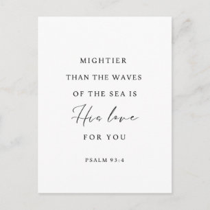 Psalm 93:4 Mächtiger als die Wogen Postkarte
