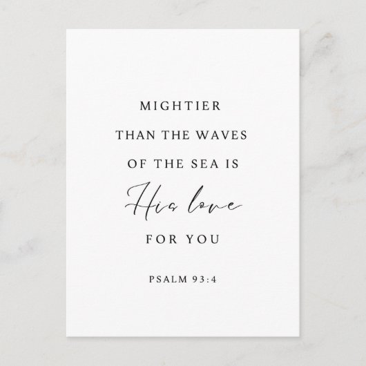 Psalm 93:4 Mächtiger als die Wogen Postkarte (Vorderseite)