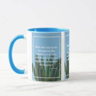 Psalm 94:16 KJV Bible Verse Pic Zwei-Tonen-Tasse Tasse
