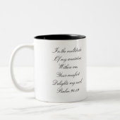 Psalm 94:19 und Matthew 5:4 Zwei-Tone-Kaffee-Tasse Zweifarbige Tasse (Links)