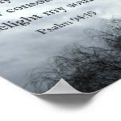 Psalm 94:19 Wenn sich meine ängstlichen Gedanken v Poster (Ecke)